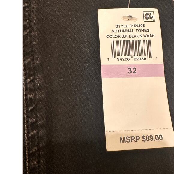 1. State A-Line Black Wash Denim Mini Skirt, size 32 - Picture 6 of 8